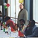 Discours de bienvenue de Yann, dans la salle du repas de f�te